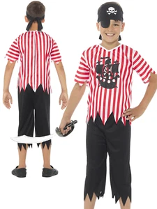 Disfraz de Pirata Niños Libro de Pirata Alegre Día de la Semana Niños Vestido Elegante Conjunto Niños - Imagen 1 de 5
