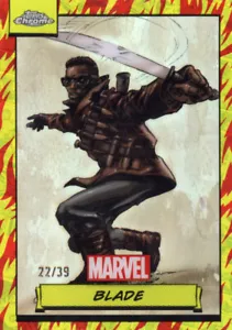 2024 Topps Marvel Chrome HUMAN TORCH REFRACTOR #39 Blade 22/39 - Picture 1 of 2