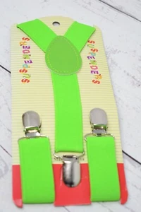 TIRANTES ELÁSTICOS PARA BEBÉS Y NIÑOS VERDE LIMA EN Y ESPALDA VENDEDOR DE EE. UU. - Imagen 1 de 2