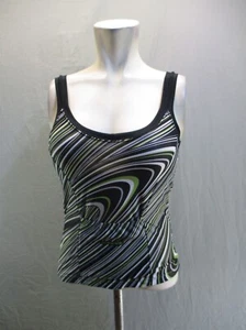 SUGOI Size M Womens Multicolor Sleeveless Athletic Cropped Tank Top 7W-580 - Picture 1 of 8
