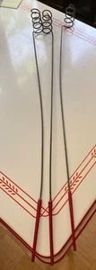 VTG-Lot of 3-Long Spiral Campfire Metal Hot Dog Roasters-Red Handle-28 inches - Picture 1 of 3
