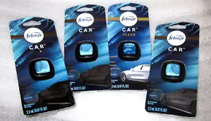 LOT OF 4 FEBREZE AUTO CAR OCEAN Hinoki Ginger Waterlily AIR FRESHENER VENT CLIPS - Picture 1 of 3