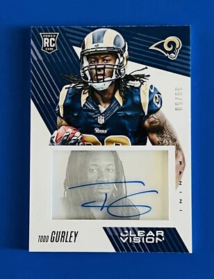2015 Clear Vision Todd Gurley Rookie Patch Auto Shadow Box Card #RCS-TG; #d /50 - Image 1 of 2