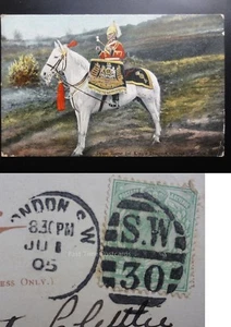 Drum Horse 1st King's Dragoon Guards c1905 (PM) LONDON SW DUPLEX (SW30) - Picture 1 of 3