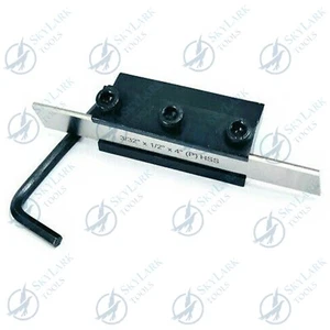 "Soporte de herramienta de corte tipo abrazadera de torno de 10 mm + hoja HSS (3/32""x1/2""x 4") - Imagen 1 de 1