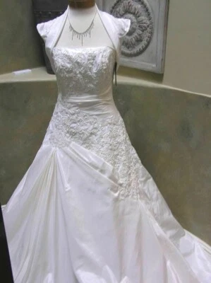 Maggie Sottero LIMITED NEW Wedding dress Bridal lace up gown W/ bolero 10 IVORY  - Image 1 of 4