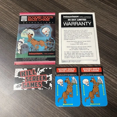 Scooby Doo's Maze Chase Intellivision Instruction Manual + Overlays Only - Image 1 of 4