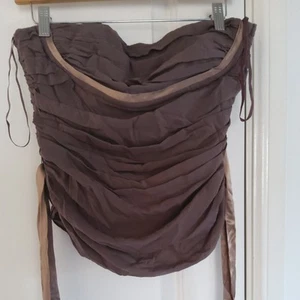 Coast 90% Silk Corset Bandeau Top With Ribbon Tie Size Uk 14 - Picture 1 of 9