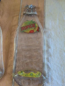 Glass Melted Tropical W/Fruit Bottle Spoon Rest Decor Kitchen Home 8.5 Inches - Picture 1 of 4