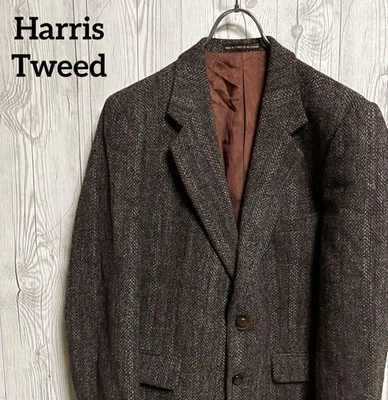 Chaqueta de Lana Harris Tweed Para Hombre L Marrón Hecha en Canadá Regalo De Japón Foto 1 de 4