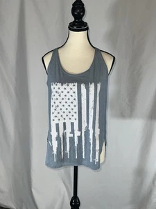 Grunt Style • Guns Flag Tank top In Blue Grey Women’s Medium - Picture 1 of 5