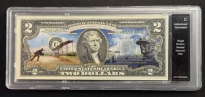 Bradford Exchange - Colorized Wright Brothers National Memorial $2 Dollar Note - Picture 1 of 3