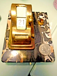 Brass on Marble-Rolling Perpetual Calander Desk top item - Picture 1 of 7