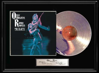 OZZY OSBOURNE RANDY RHOADS TRIBUTE LP PLATINUM RECORD W-PRINTED AUTOGRAPHS RARE Foto 1 de 2