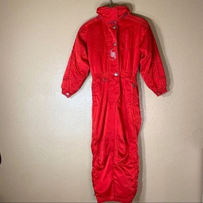 Traje de nieve rojo vintage Spyder Picabo niño grande Foto 1 de 4
