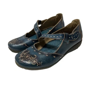 Women's Spring Step Juniper Mary Janes Leather Comfy Walk EU N37 US 6.5 N READ - Picture 1 of 12