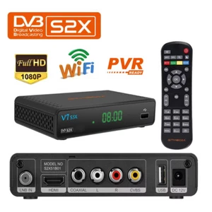 Full HD DVB-S/S2/S2X Receptor de satélite SAT TV Box RCA HDMI USB PVR Reproductor WLAN - Imagen 1 de 12