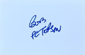 Bob Peterson Signed In Person 4x6 Index Card In Top Loader - Authentic