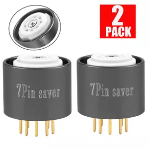 2pcs 7Pin Socket Saver 5654W 6AQ5 6X4 6Z4 6AU6 6J1 6J2 6J3 6J4 6J5 ECC91 Tube - Picture 1 of 5