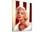 Bild Marilyn Monroe rote Lippen mit Kette und Fell moderne Leinwand drücken mr89