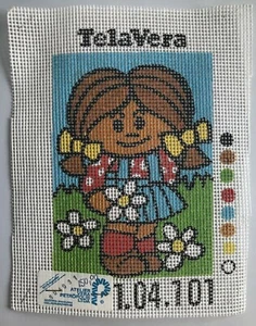 Lona con aguja pintada TelaVera niña - Imagen 1 de 3