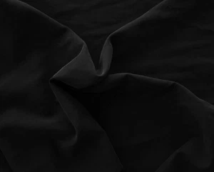 Off Black Micro Brushed Modal Blend Woven Fabric by the Yard 12/17 - Picture 1 of 6