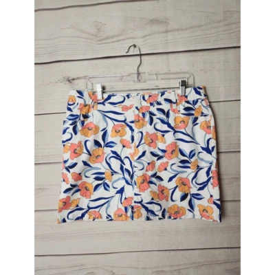 St. Johns Bay Mujer Skort Multicolor Floral Mini Bolsillos Elastizado Cremallera Informal 12 Foto 1 de 4