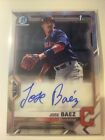 Jose Baez 1St Bowman Chrome Auto Baseball Card Cleveland Indians