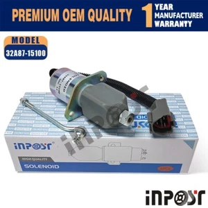 Solenoide Stop 32A87-15100 para pala ECOMAT Mitsubishi S4S-Z1DT61ES 12V - Imagen 1 de 6