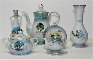  VINTAGE MORIAGE DRAGON JAPAN PORCELAIN TEAPOTS PITCHER ETC #833 - Picture 1 of 10