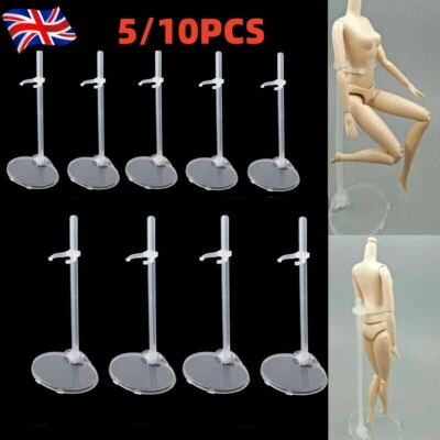 5/10Pcs Clear Doll Stand Display Holder Toy Model Support Base for 11''-13'' - Image 1 of 4