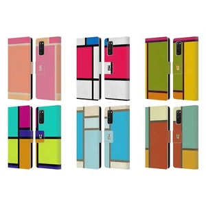 HEAD CASE DESIGNS HUED TILES LEATHER BOOK WALLET CASE COVER FOR SAMSUNG PHONES 2 - Picture 1 of 12