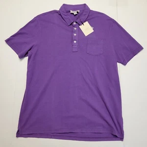 NEW $125 Hagen Carmel Polo Collared Shirt Men's XL X-LARGE Purple Short Sleeve - Picture 1 of 4