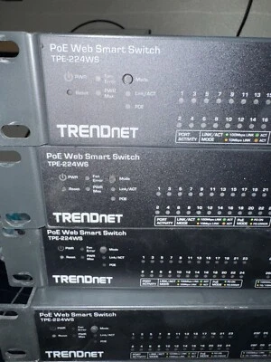 TRENDnet TPE-224WS Web Smart Poe Switch 24-Port 10 10 0Mbps W/sfp  - Image 1 of 4
