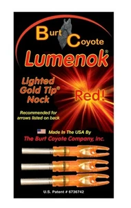 Lumenok Lighted Gold Tip GT Nock HD Orange 3 Pack - Picture 1 of 1