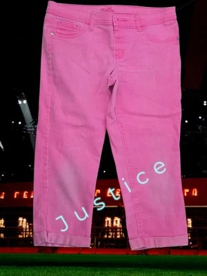 *0581 Justice Pink Capri Jeans Girls 12 1/2 - Image 1 of 2