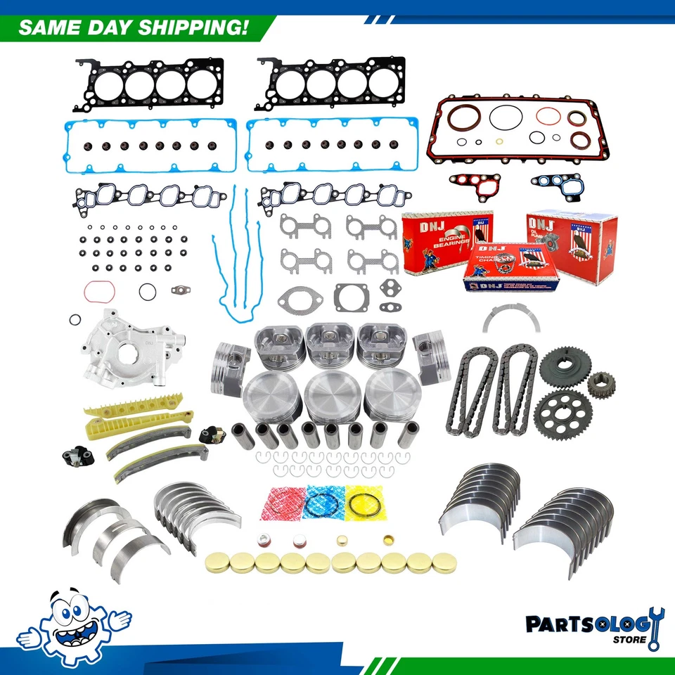 Kit de reconstrucción de motor maestro DNJ EK4153AM para 03-04 Mercury Grand Marquis 4,6 L SOHC Foto 1 de 4