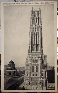 Cartolina Riverside Church and Grants Tomb New York City NY Manhattan - Foto 1 di 2