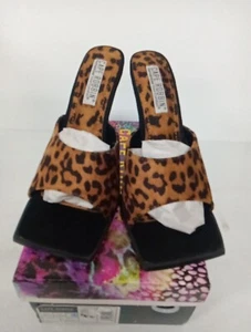 Cape Robbin Tristen Stiletto High Heels Square Toe Size 8.5 Leopard | 1040 AW - Picture 1 of 6