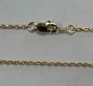 14kt 14K Yellow Solid Gold 15" 16" 18" 20" 24" 1.4mm Square Cable Chain - Picture 1 of 2