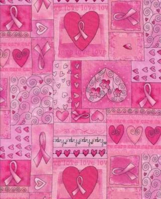 Fabric Breast Cancer Awareness on Cotton TIMELESS TREASURES 1/4 Yard C1766_PNK
