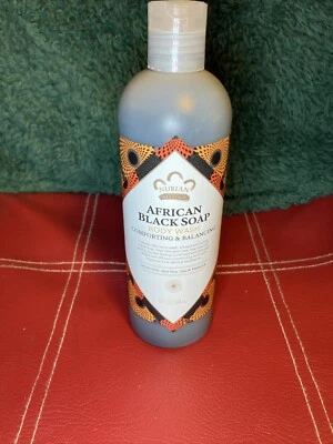 Jabón negro africano nubio ~ Jabón corporal ~ Cómodo y equilibrante ~ 13 fl oz Foto 1 de 4