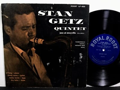 STAN GETZ QUINTET Jazz At Storyville 3 10” LP ROYAL ROOST RLP 420 MONO DG 1954 - Image 1 of 2