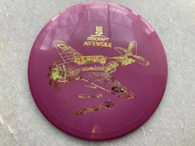 Discraft Limited Edition Ledgestone Big Z Avenger-Deep Purple w Gold Flower Foil - Image 1 of 4