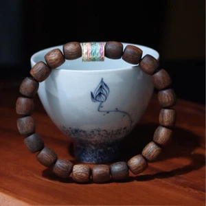 8mm Pursat Qi Nan Agarwood Skewers Submerged Grade Buddha Beads Rosary Beads - Picture 1 of 12