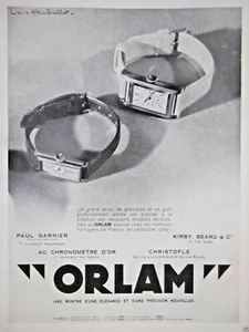 PUBLICITÉ ORLAM UNE MONTRE - CHRISTOFLE A CHRONOMÈTRE D'OR - LAURE ALBIN GUILLOT - Picture 1 of 1