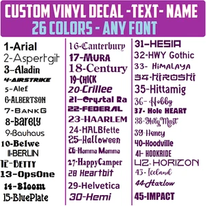 CUSTOM Vinyl Decal ANY TEXT NAME Personalized Lettering Sticker, 26 Colors, [2S] - Picture 1 of 12