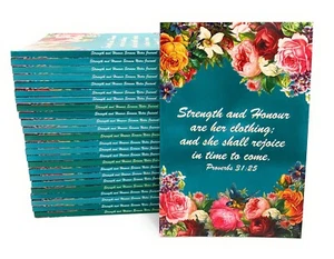 Stärke und Ehre Predigt Notizen Tagebuch Blumen Notizbuch | Etui mit 25 - Bild 1 von 4