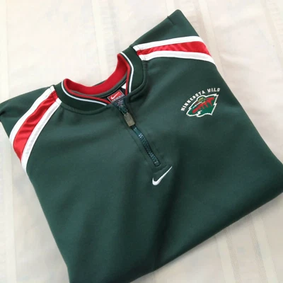Camisa Tejida MINNESOTA WILD NHL 1/4 Cremallera Manga Corta Cuello Redondo Niños Talla L (16-18) Foto 1 de 4