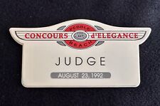 1992 Judge's Credentials Pass 42nd Pebble Beach Concours d' Elegance